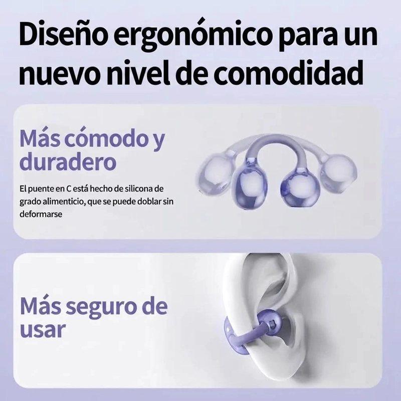 AUDIFONOS BLUETOOTH INALAMBRICOS MORADOS CON ESTUCHE LED - 5