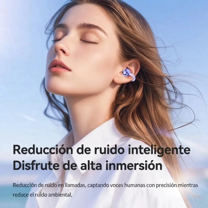 AUDIFONOS BLUETOOTH INALAMBRICOS MORADOS CON ESTUCHE LED - 6