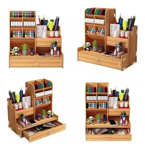 ORGANIZADOR MULTIFUNCIONAL PARA LAPICES Y PLUMONES DE ESCRITORIO - 3