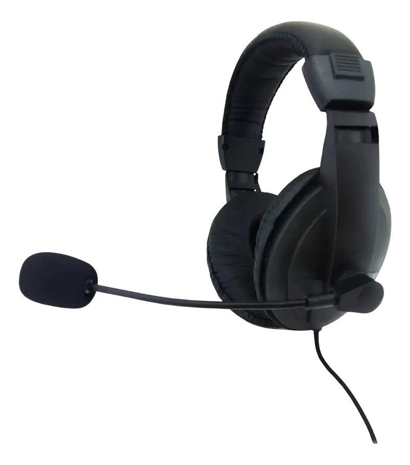 AUDIFONOS CON MICROFONO Y REGULADOR DE VOLUMEN PARA PC - 1