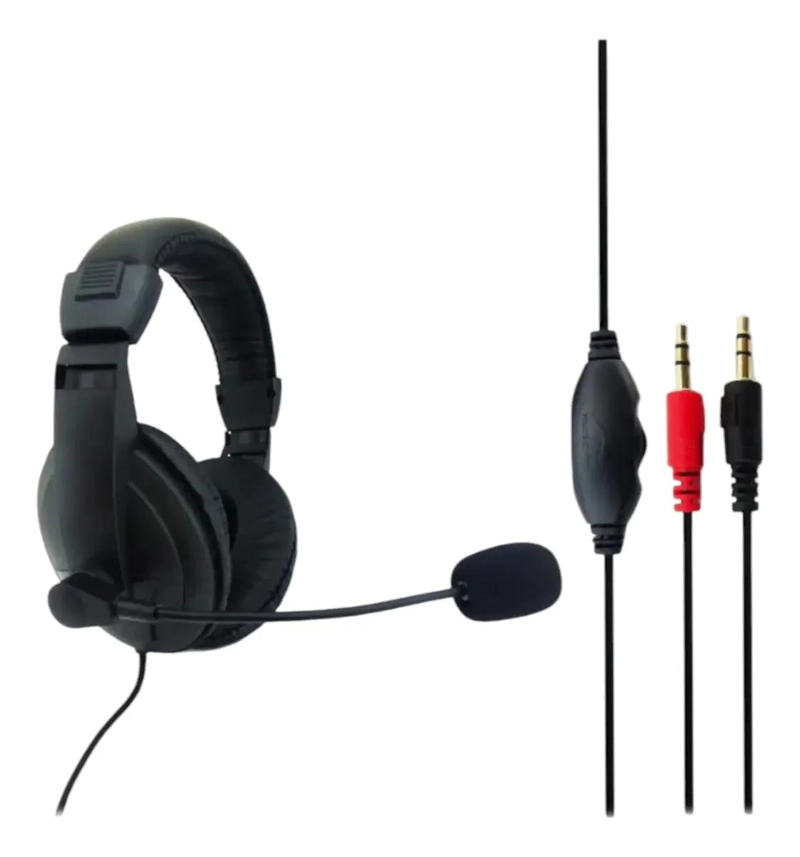 AUDIFONOS CON MICROFONO Y REGULADOR DE VOLUMEN PARA PC - 3