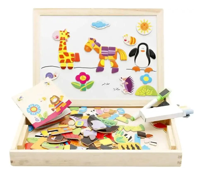 PIZARRA DIDACTICA 2 EN 1 PARA NIÑOS CON SUPERFICIES MAGNE TICAS - 5