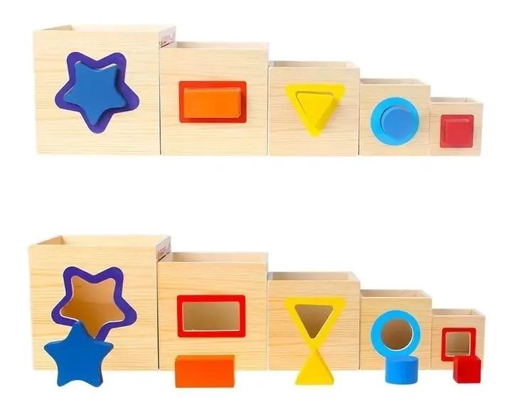 TORRE DE CUBOS DE MADERA PARA APRENDIZAJE INFANTIL - 7