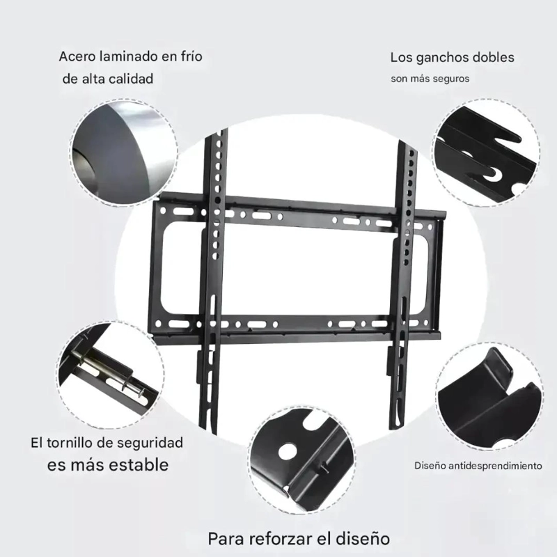 SOPORTE DE PARED PARA TELEVISORES DE 40 A 80 PULGADAS - 8