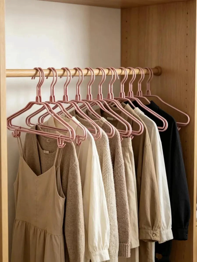 COLGADORES ANTIDESLIZANTES PARA ROPA EN COLORES MEZCLADOS 30 UNIDADES - 3