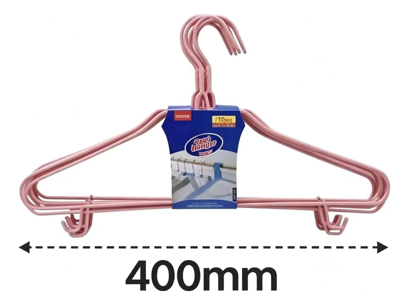 COLGADORES ANTIDESLIZANTES PARA ROPA EN COLORES MEZCLADOS 30 UNIDADES - 4