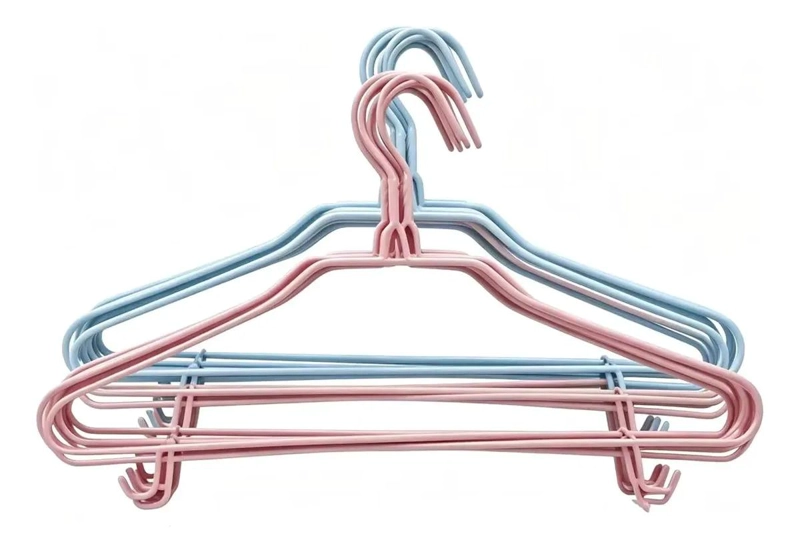 COLGADORES ANTIDESLIZANTES PARA ROPA EN COLORES MEZCLADOS 30 UNIDADES - 6