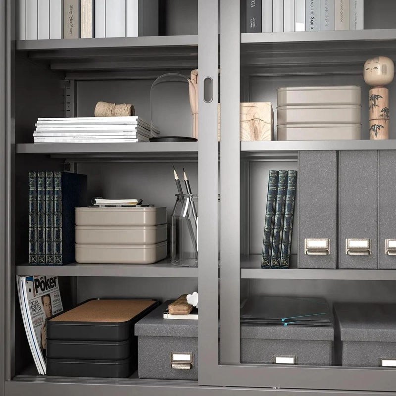 ORGANIZADOR DE ESCRITORIO METAL Y CORCHO 24X18X6 CM TAUPE - 6