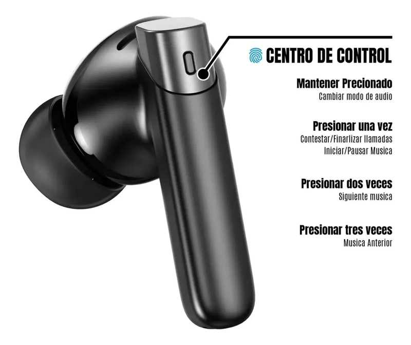 AURICULARES IN-EAR BLUETOOTH CON CANCELACION DE RUIDO ACTIVA - 1