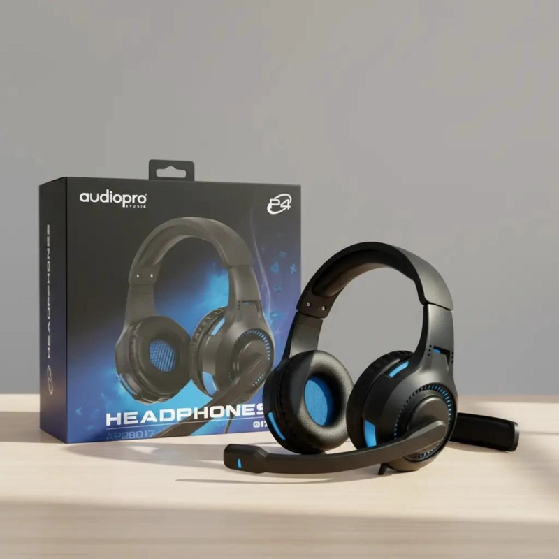 AUDIFONOS GAMER CON MICROFONO Y LUCES LED - 1