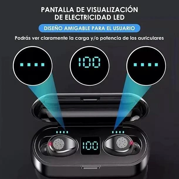 AUDIFONOS INALAMBRICOS BLUETOOTH CON POWER BANK DE 2000MAH - 6