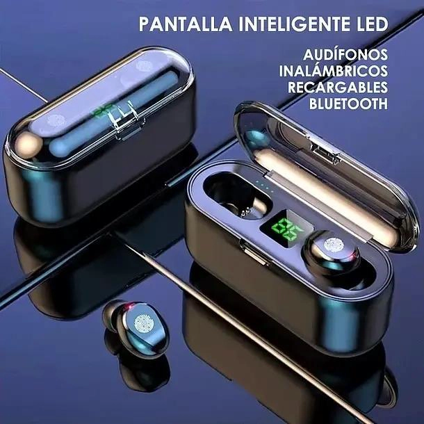 AUDIFONOS INALAMBRICOS BLUETOOTH CON POWER BANK DE 2000MAH - 7