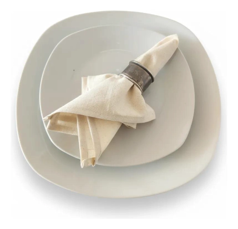 PACK DE 4 SERVILLETAS DE ALGODON CRUDO 45X45 CM - 4