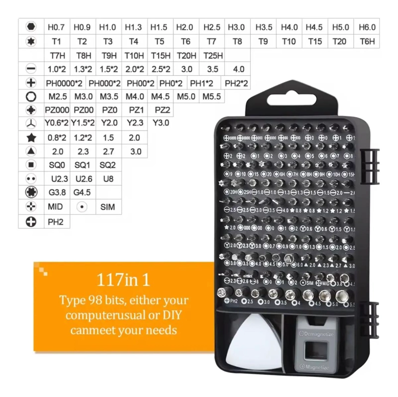 JUEGO DE DESTORNILLADORES 45 PIEZAS PARA REPARACIONES DE PRECISION - 3