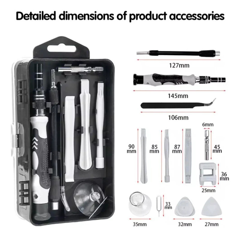 JUEGO DE DESTORNILLADORES 45 PIEZAS PARA REPARACIONES DE PRECISION - 7