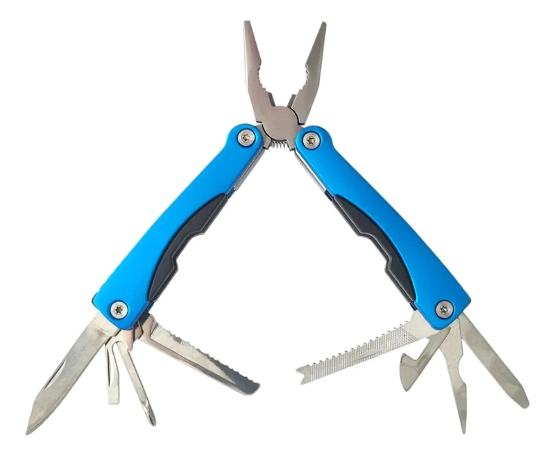NAVAJA DE BOLSILLO MULTIHERRAMIENTA 9 FUNCIONES AZUL COMPACTA - 1