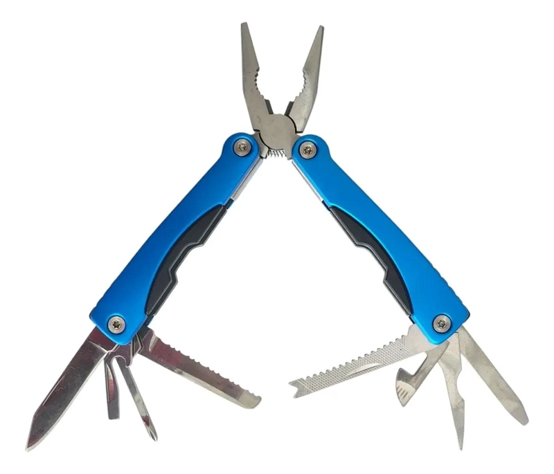 NAVAJA DE BOLSILLO MULTIHERRAMIENTA 9 FUNCIONES AZUL COMPACTA - 2