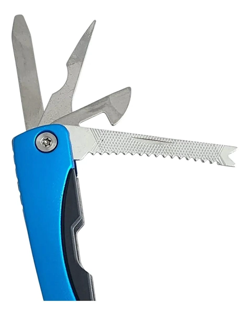 NAVAJA DE BOLSILLO MULTIHERRAMIENTA 9 FUNCIONES AZUL COMPACTA - 3