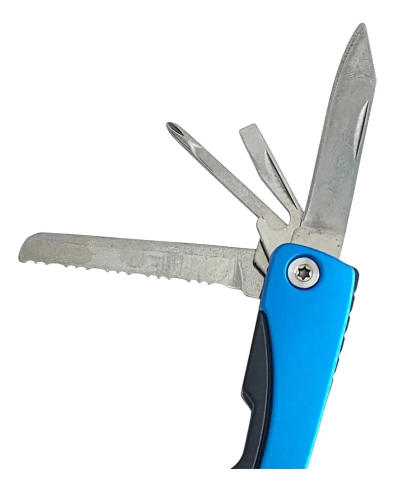 NAVAJA DE BOLSILLO MULTIHERRAMIENTA 9 FUNCIONES AZUL COMPACTA - 4
