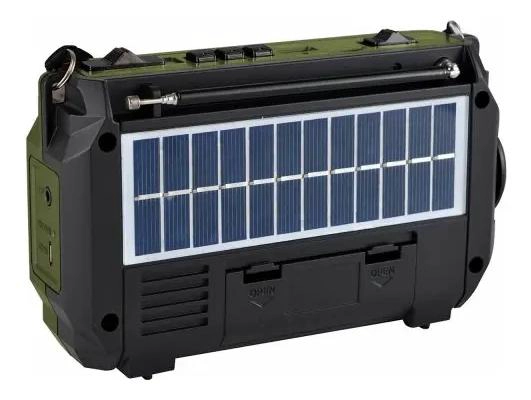 RADIO DE EMERGENCIA SOLAR Y DINAMO CON BLUETOOTH - 4
