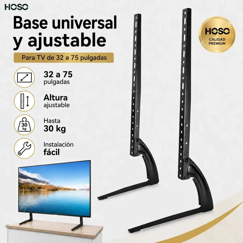 BASE UNIVERSAL PARA TELEVISOR DE 37 A 75 PULGADAS AJUSTABLE - 3