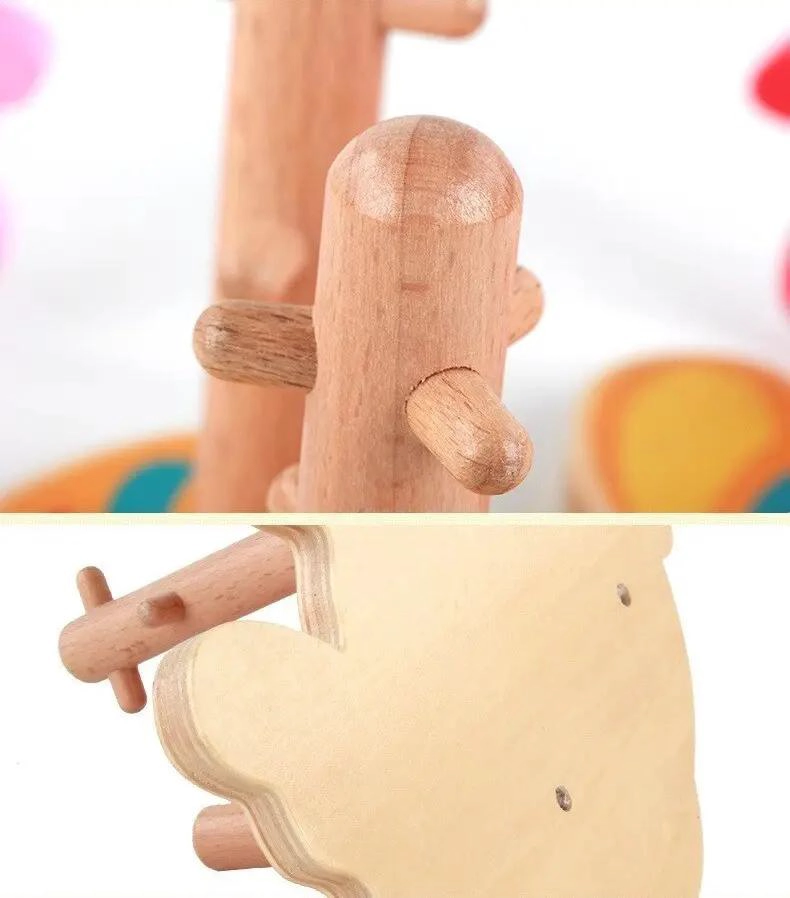 JUGUETE DIDACTICO DE MADERA TORRE DE APILAMIENTO PARA NIÑOS - 5