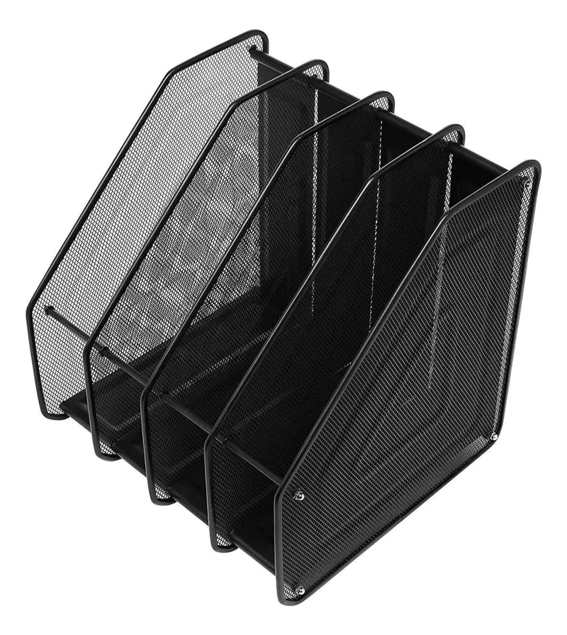 ORGANIZADOR VERTICAL DE ESCRITORIO CON 4 DIVISIONES PARA LIBROS - 6