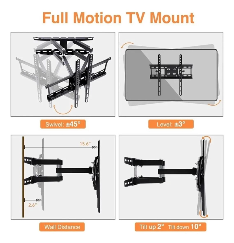 SOPORTE UNIVERSAL PARA TV DE 20 A 60 PULGADAS CON BRAZO DOBLE - 3