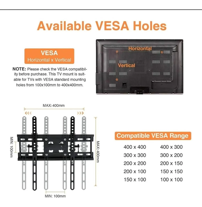 SOPORTE UNIVERSAL PARA TV DE 20 A 60 PULGADAS CON BRAZO DOBLE - 5
