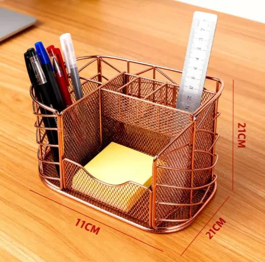 ORGANIZADOR DE ESCRITORIO METALICO EN TONOS ELEGANTES - 3