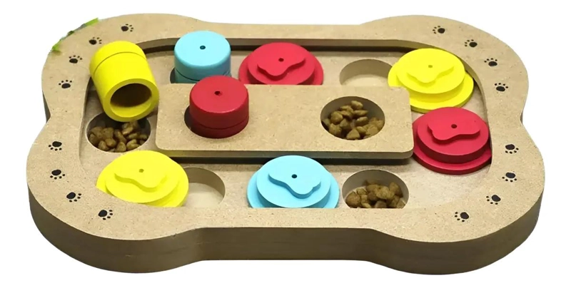 PUZZLE INTERACTIVO DE MADERA PARA MASCOTAS - 1