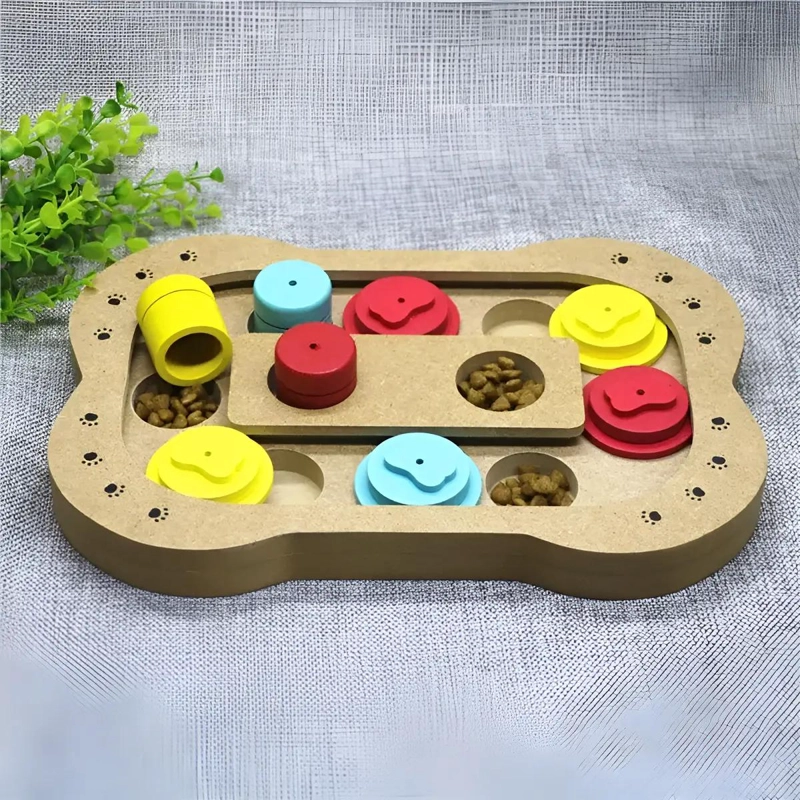 PUZZLE INTERACTIVO DE MADERA PARA MASCOTAS - 4