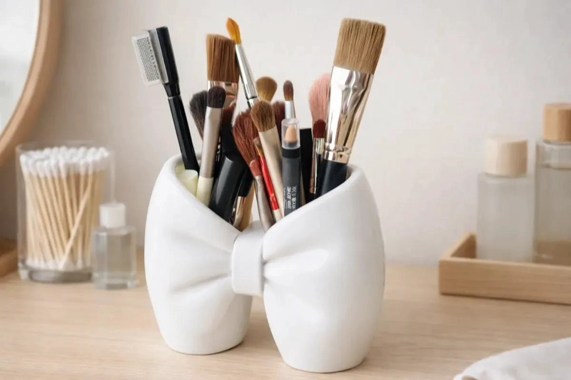 ORGANIZADOR DE ESCRITORIO MODERNO EN COLOR BLANCO - 2