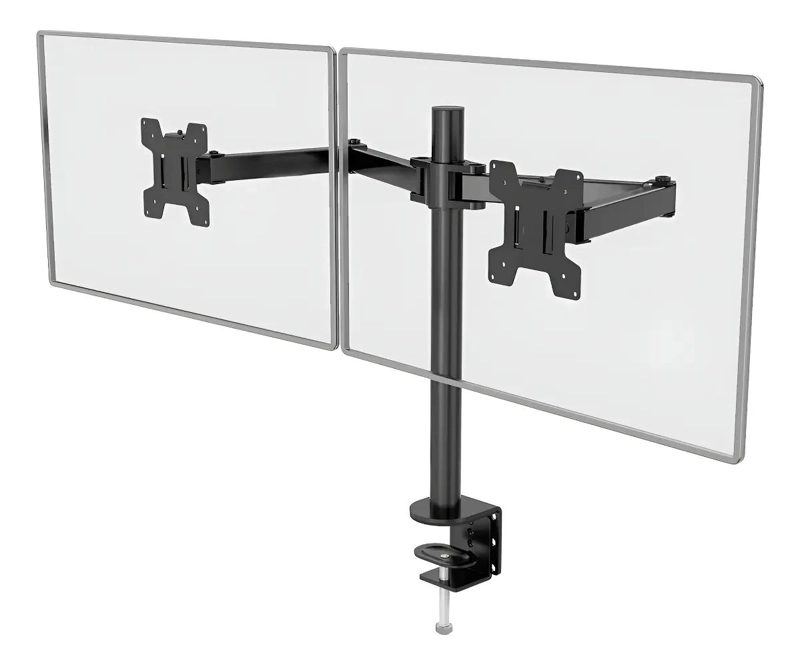 SOPORTE DE MONITOR DOBLE PARA ESCRITORIO ARTICULADO 17 A 32 PULGADAS - 1