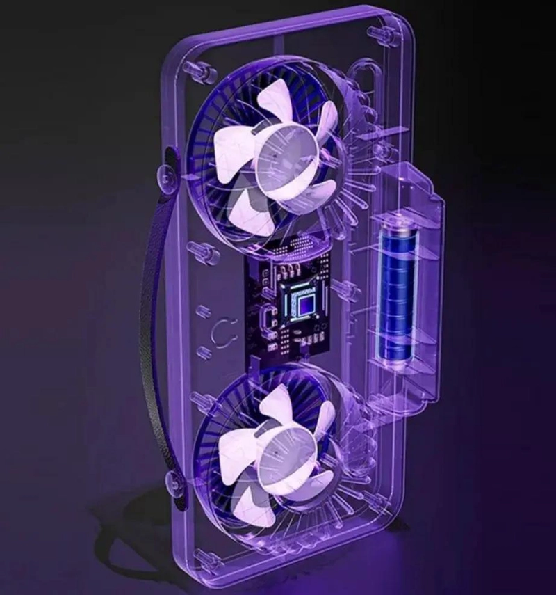 VENTILADOR DE ESCRITORIO USB CON LUZ LED Y CABEZAL AJUSTABLE - 5