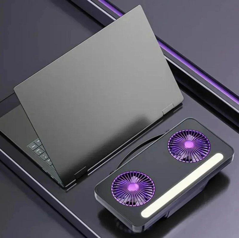 VENTILADOR DE ESCRITORIO USB CON LUZ LED Y CABEZAL AJUSTABLE - 7