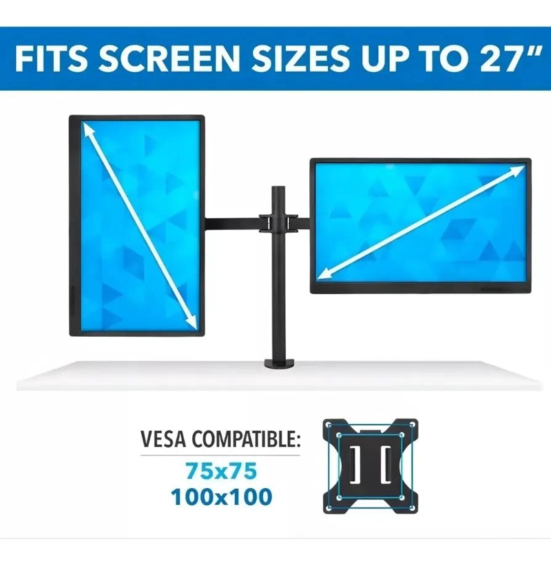 SOPORTE DE MESA PARA DOS MONITORES DE 15 A 33 PULGADAS - 4