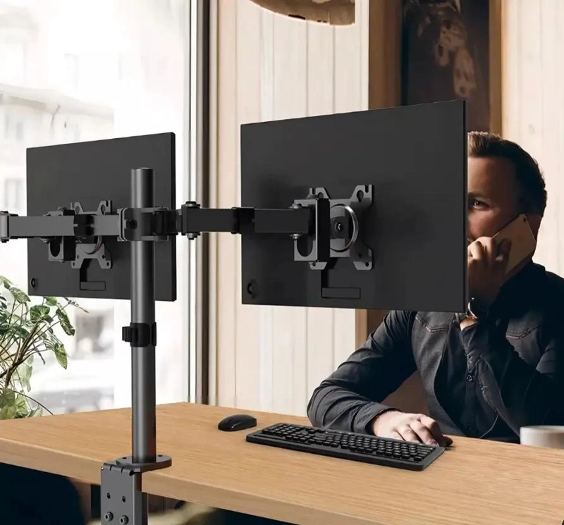 SOPORTE DE MESA PARA DOS MONITORES DE 15 A 33 PULGADAS - 5