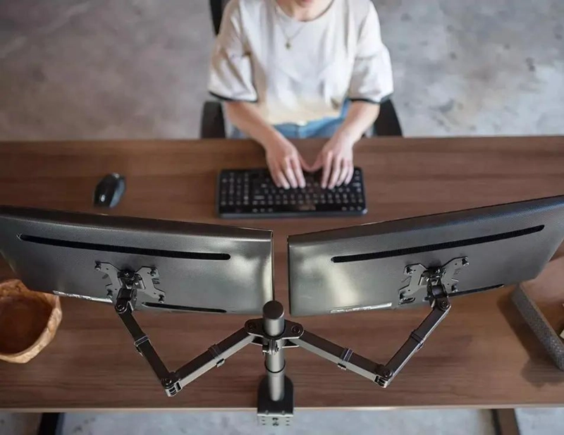 SOPORTE DE MESA PARA DOS MONITORES DE 15 A 33 PULGADAS - 6