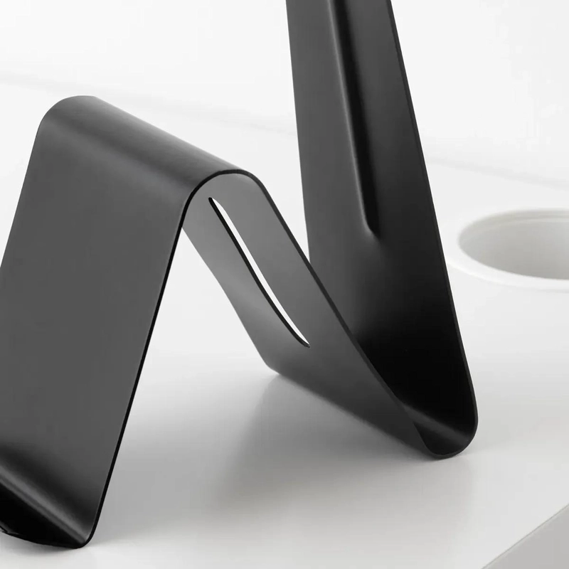 SOPORTE ORGANIZADOR PARA AUDIFONOS Y TABLETS EN ACERO NEGRO - 3