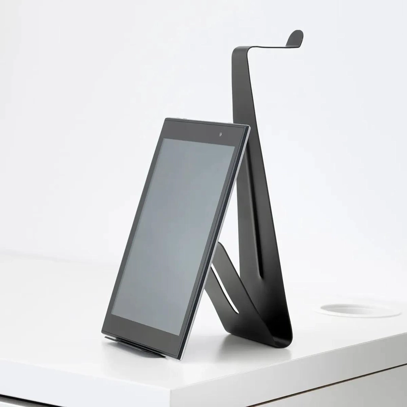 SOPORTE ORGANIZADOR PARA AUDIFONOS Y TABLETS EN ACERO NEGRO - 4