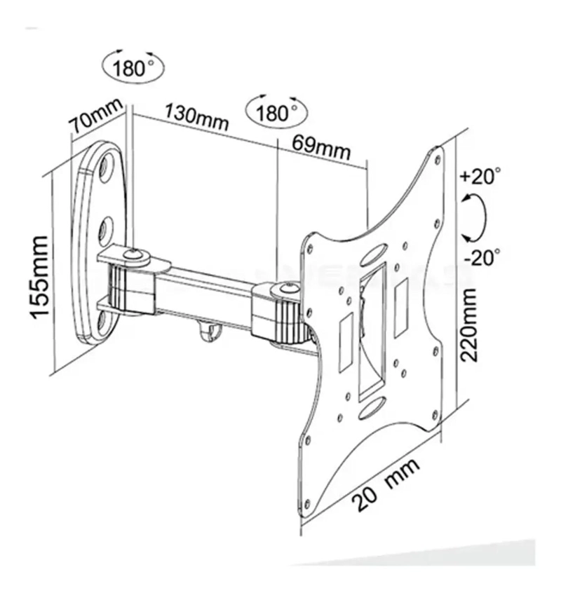 SOPORTE UNIVERSAL PARA TELEVISORES DE 23 A 42 PULGADAS - 2