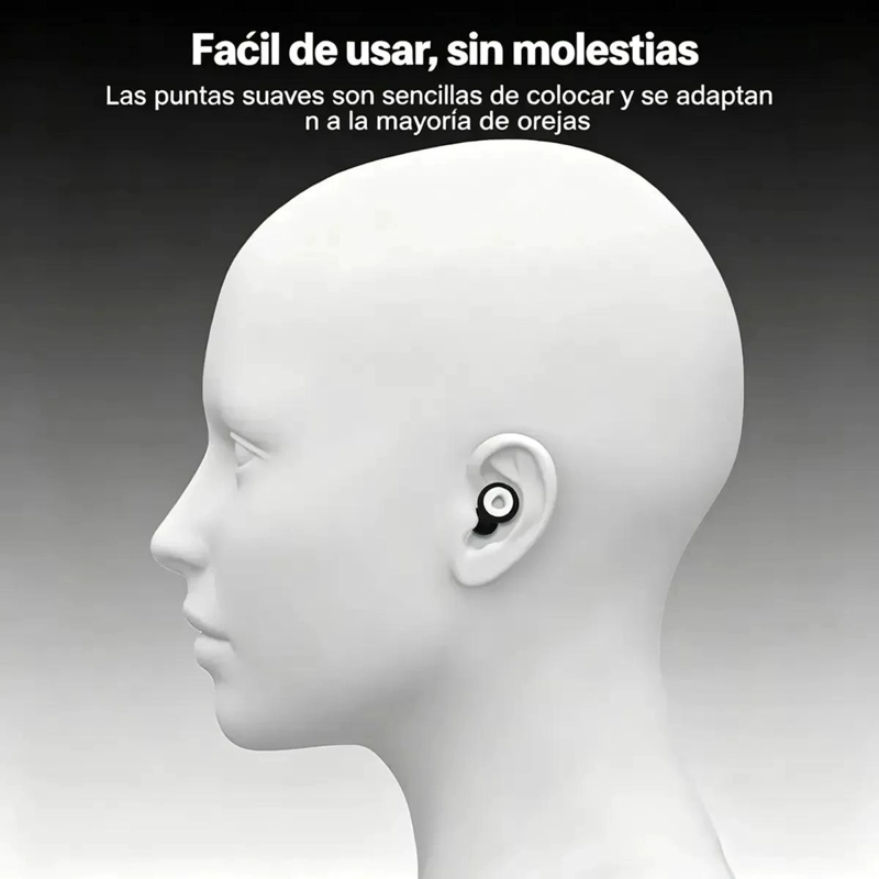 TAPONES AUDITIVOS REUTILIZABLES DE SILICONA PARA CONFORT - 3