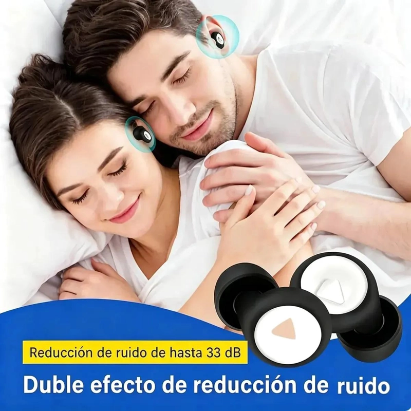 TAPONES AUDITIVOS REUTILIZABLES DE SILICONA PARA CONFORT - 5