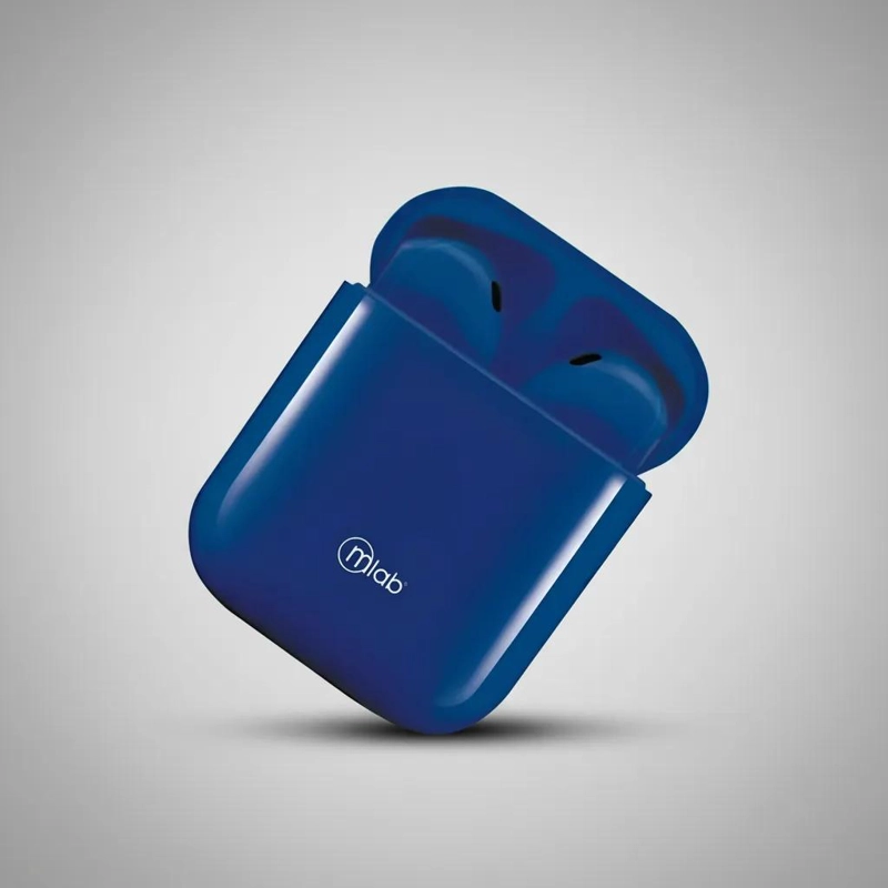 AUDIFONOS IN-EAR BLUETOOTH TWS CON MICROFONO Y ESTUCHE AZUL - 2