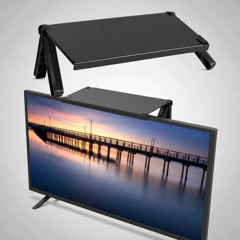SOPORTE AJUSTABLE PARA TV CON REPISA PARA ORGANIZAR DISPOSITIVOS - 5