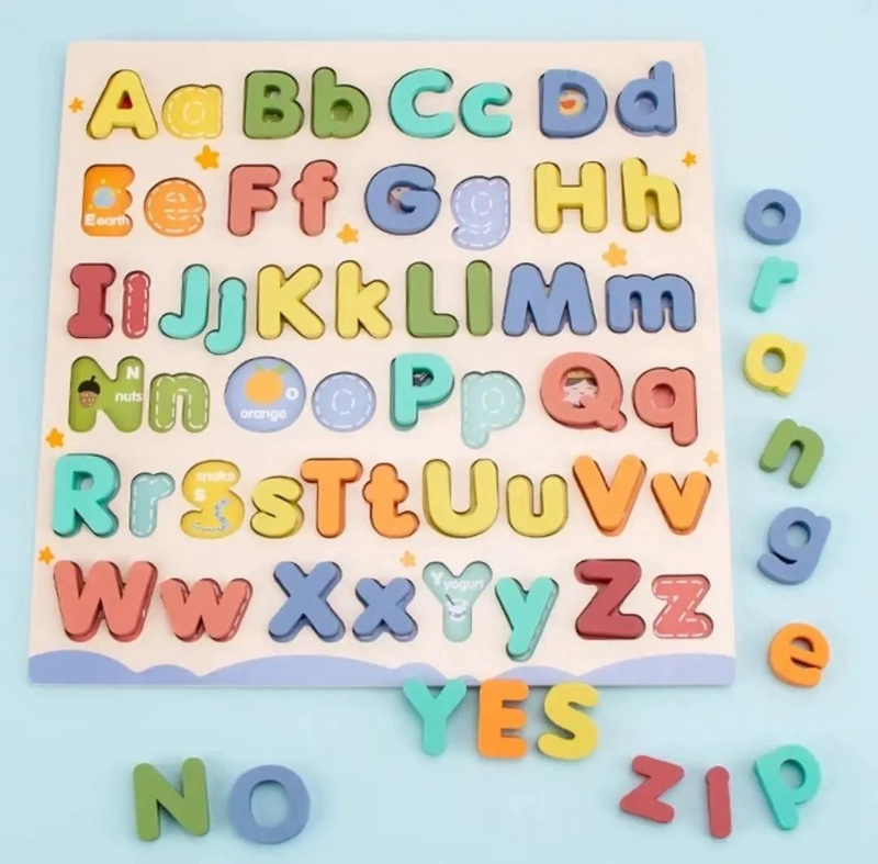 ROMPECABEZAS 3D EDUCATIVO DE MADERA CON LETRAS ABC PARA NIÑOS - 2