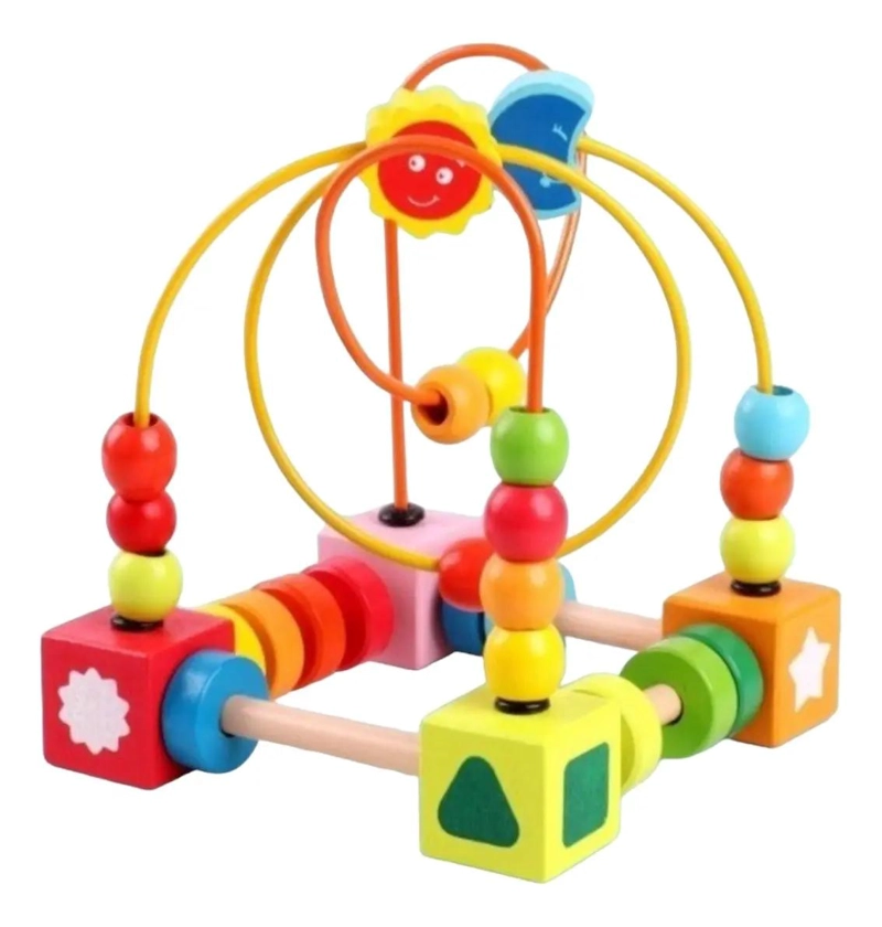 LABERINTO DIDACTICO DE MADERA MULTICOLOR PARA NIÑOS - 1