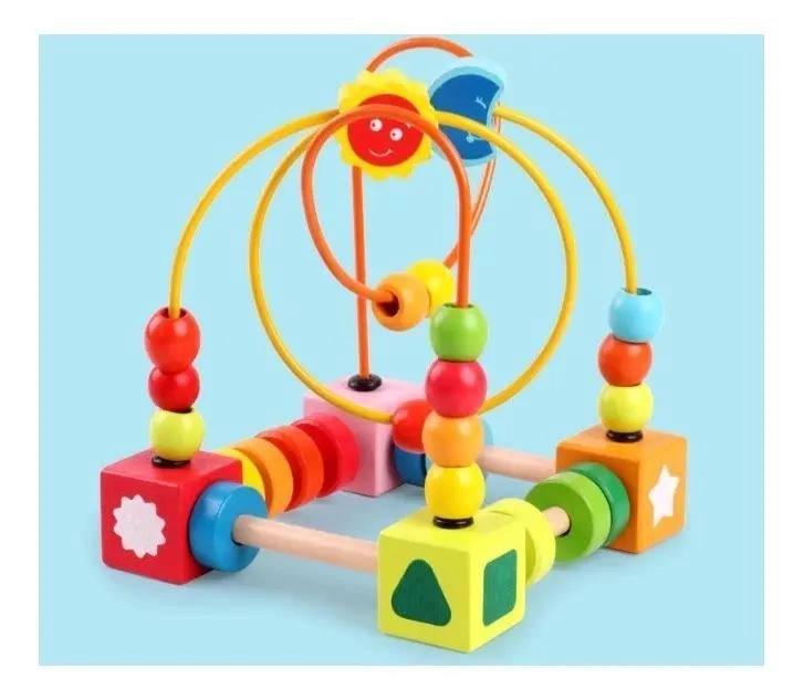 LABERINTO DIDACTICO DE MADERA MULTICOLOR PARA NIÑOS - 2