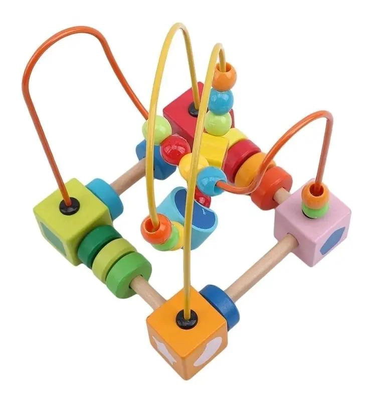 LABERINTO DIDACTICO DE MADERA MULTICOLOR PARA NIÑOS - 4